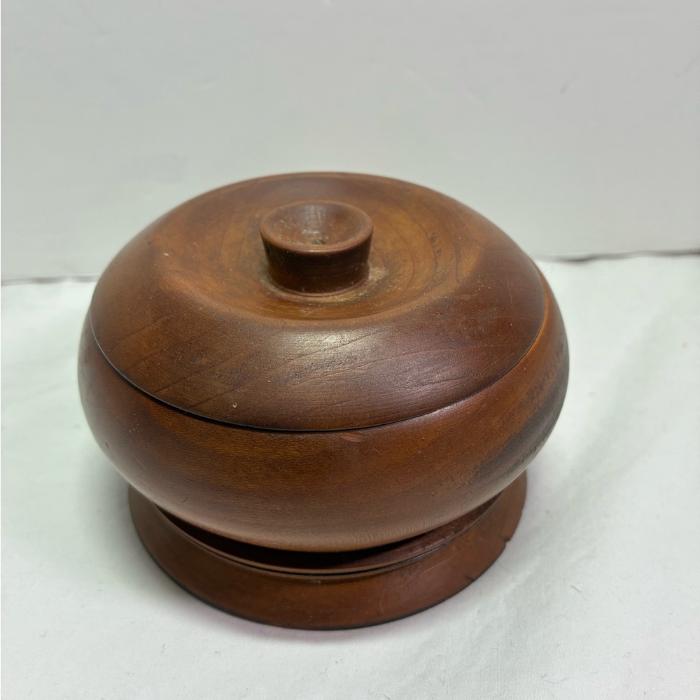 Vintage Hand made wooden trinket box